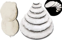 DIY Crafts 3 Pcs, 5" inch Fur Wool Pad Only, Fur Wool Pad Only 100 Grm Cerium Oxide Powder/TREO 95% / 2.5 microns / 1.75oz Polishing Powder Car (3 Pcs, 5" inch Fur Wool Pad Only) - 3 Pcs, 5" inch Fur Wool Pad Only