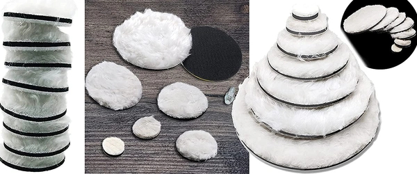 DIY Crafts 2 Pcs, 7" inch Fur Felt Pad Only, Fur Felt Pad For Car Buffing Polishing Waxing Sponge Pad Drill Adapter Cleaning Tool Kit Electric Drilling Mat Abra (2 Pcs, 7" inch Fur Felt Pad Only) - 2 Pcs, 7" inch Fur Felt Pad Only