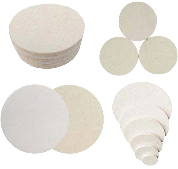 DIY Crafts 4 Pcs, 4" inch Felt Pad Self Adhesive, 1"-7"inch Felt Pad Only For Your Wool Polishing Polisher Buffing Bonnet Pad Car Bike Woolen Buffer Wax Appli(4 Pcs, 4" inch Felt Pad Self Adhesive) - 4 Pcs, 4" inch Felt Pad Self Adhesive