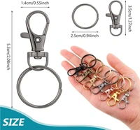 DIY Crafts 45 Pcs, Antique Gold, Swivel Clasps Lanyard Snap Hooks Keychain Clip Hook with D Rings and Slide Buckle for Purses Key (45 Pcs, Antique Gold) - 45 Pcs, Antique Gold