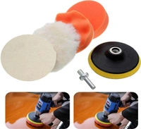 DIY Crafts 3 Sets, Sponge Wool Felt Backer Pad, 4" inch Drill Thread Sucker Wool Cleaning Polishing Sponge Buffing Univ(3 Sets, Sponge Wool Felt Backer Pad) - 3 Sets, Sponge Wool Felt Backer Pad