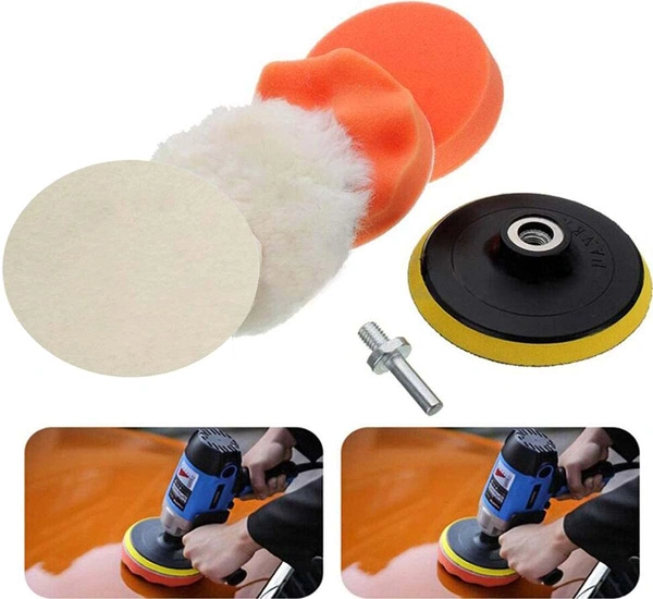DIY Crafts 3 Sets, Sponge Wool Felt Backer Pad, 4" inch Drill Thread Sucker Wool Cleaning Polishing Sponge Buffing Univ(3 Sets, Sponge Wool Felt Backer Pad) - 3 Sets, Sponge Wool Felt Backer Pad