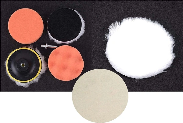 DIY Crafts 3 Sets, Sponge Wool Felt Backer Pad, 4" inch Drill Thread Sucker Wool Cleaning Polishing Sponge Buffing Univ(3 Sets, Sponge Wool Felt Backer Pad) - 3 Sets, Sponge Wool Felt Backer Pad