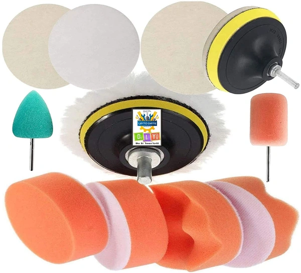 DIY Crafts 30 Pcs 15x2, 4"inch, Mini 1-3"inch Choice 1-7"inch Felts Sponge Buffing Pads Waxing Pads Drill Adapter M10/14 for Tight Areas Detailing Polishing Waxing & Seal (30 Pcs 15x2, 4"inch) - 30 Pcs 15x2, 4"inch