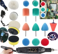 DIY Crafts Mini 1-3"inch Choice 1-7"inch Cone Sponge Buffing Waxing Pad for Tight Area Detailing Polishing Sealing Glaze DIY Accessory+Mini Vairable Speed Machine (45x 4x Felt 4x Fur Pad, 3"inch.) - 45x 4x Felt 4x Fur Pad, 3"inch.