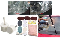 DIY Crafts 34 Pcs Deep Scratch Remover Car Glass Headlight Windshield Polishing Kit 3'' Wheel Cerium Oxide Cream Car Window Repair Polishing TREO 95% 2.5microns 1.75oz (300 Grm, Multi) - 300 Grm, Multi