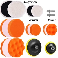 DIY Crafts 3'/4"/7"inch Drill Buffing Sponge Pads Car Foam Woolen Polishing Pads Kit For Car Buffer Polisher Sanding Waxing Sealing (6' inch Set/Kit, Multi) - 6' inch Set / Kit, Multi