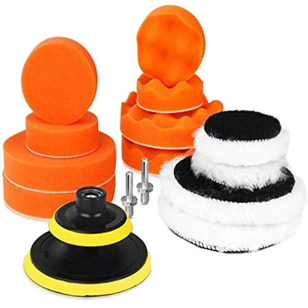DIY Crafts 3'/4"/7"inch Drill Buffing Sponge Pads Car Foam Woolen Polishing Pads Kit For Car Buffer Polisher Sanding Waxing Sealing (6' inch Set/Kit, Multi) - 6' inch Set / Kit, Multi