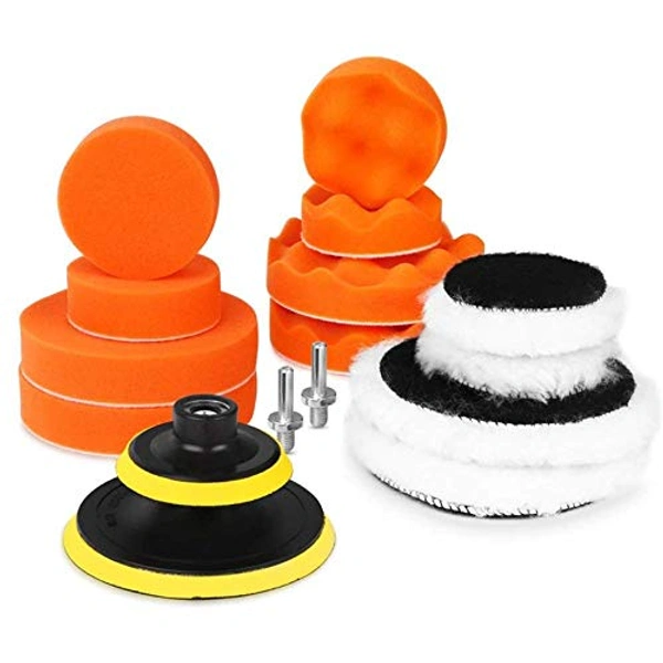 DIY Crafts 3'/4"/7"inch Drill Buffing Sponge Pads Car Foam Woolen Polishing Pads Kit For Car Buffer Polisher Sanding Waxing Sealing (6' inch Set/Kit, Multi) - 6' inch Set / Kit, Multi