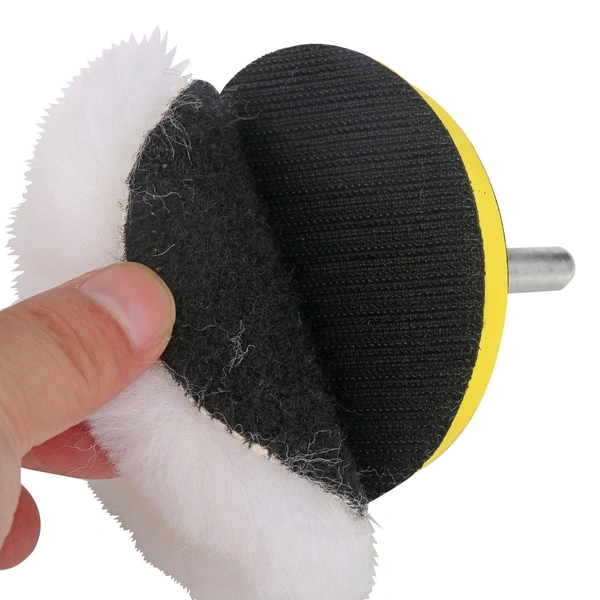 DIY Crafts 3"inch 80mm Compound Drill Buffing Sponge Pads(Polishing Pads, 1 Woolen Buffer and 1 Thread Drill Adapter, M10 Universal Adopter Choice Available (Design # No 1, Pack Of 11) - Design # No 1, Pack Of 11 Pcs