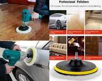 DIY Crafts 3"inch 80mm Compound Drill Buffing Sponge Pads(Polishing Pads, 1 Woolen Buffer and 1 Thread Drill Adapter, M10 Universal Adopter Choice Available (Design # No 1, Pack Of 11) - Design # No 1, Pack Of 11 Pcs