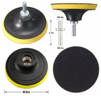 DIY Crafts 3"inch 80mm Compound Drill Buffing Sponge Pads(Polishing Pads, 1 Woolen Buffer and 1 Thread Drill Adapter, M10 Universal Adopter Choice Available (Design # No 1, Pack Of 11) - Design # No 1, Pack Of 11 Pcs
