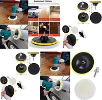 DIY Crafts 3"inch 80mm Compound Drill Buffing Sponge Pads(Polishing Pads, 1 Woolen Buffer and 1 Thread Drill Adapter, M10 Universal Adopter Choice Available (5 Kit 5x5, Soft Pad+Felt Pad+Adopte - 5 Kit 5x5, Soft Pad+Felt Pad+Adopter+M10