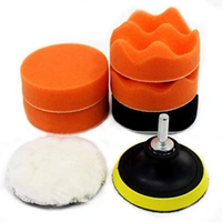 DIY Crafts 3"inch 80mm Compound Drill Buffing Sponge Pads(Polishing Pads, 1 Woolen Buffer and 1 Thread Drill Adapter, M10 Universal Adopter Choice Available (Design # No 6, Pack Of 5 Do it YourSelf - Design # No 6, Pack Of 5 Pcs