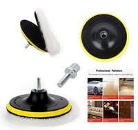 DIY Crafts 3"inch 80mm Compound Drill Buffing Sponge Pads(Polishing Pads, 1 Woolen Buffer and 1 Thread Drill Adapter, M10 Universal Adopter Choice Available (Design # No 6, Pack Of 5 Do it YourSelf - Design # No 6, Pack Of 5 Pcs