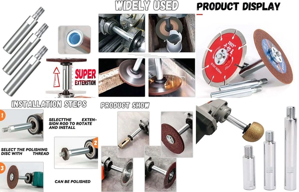 DIY Crafts 3x Backing Plate, 5" inch, Only Backing Plate For M14 Stainless Steel Rotary Polisher Extension Shaft Clamp for Car Care Polishing Accessories Tools Auto Det (3x Backing Plate, 5" inch) - 3x Backing Plate, 5" inch