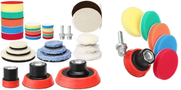DIY Crafts 500 Grm, 2"Kit, Buffing Polishing Pad Kit 1" 2" 3" Kit 5/8"-11 Thread Backing Pad Adapters for Car Sanding, Polishing, Waxing, Sealing Glaze Cerium Oxide(500 Grm, 2"Kit) - 500 Grm, 2"Kit