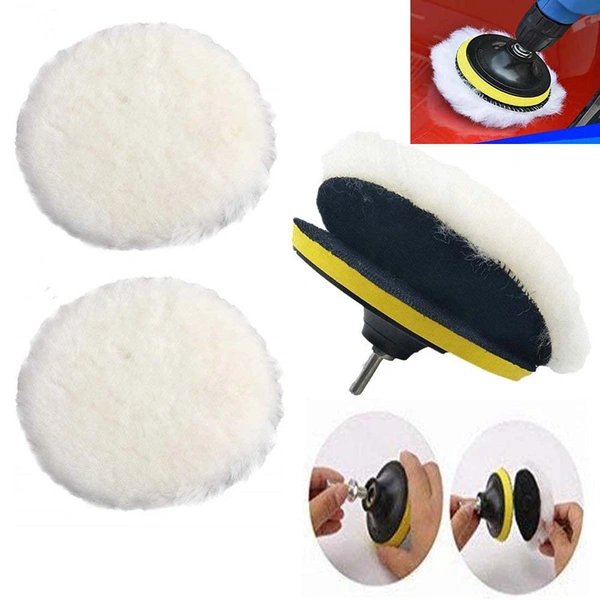 DIY Crafts 4, 5" inch Wool Backer Pad Universal Nut Kit, 3"-7" inch Drill Thread Sucker Wool Cleaning Polishing - Set of As (4, 5" inch Wool Backer Pad Universal Nut Kit) - CM, 5" inch Wool Backer Pad M10/14