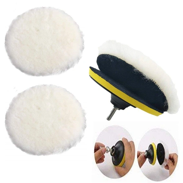 DIY Crafts 4, 6" inch Wool Backer Pad Universal Nut Kit, 3"-7" inch Drill Thread Sucker Wool Cleaning Polishing - Set of As (4, 6" inch Wool Backer Pad Universal Nut Kit) - Standard, 6" inch Wool Backer Pad M10/14
