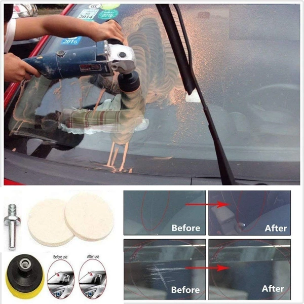 DIY Crafts 4" inch 1 Kit, Polishing Buffer Wool and Wheel Polishing Pad, 3-7" inch 3 Pcs Polishing Buffer Wool and Wheel Polishing P (4" inch 1 Kit, Polishing Buffer Wool and Wheel Polishing Pad) - Design # No 8, Polishing Buffer Wool and Wheel Polishing Pad