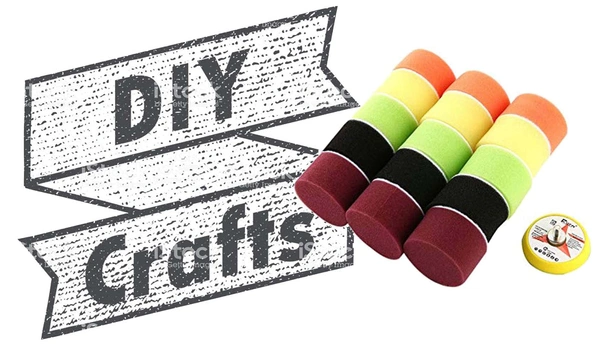 DIY Crafts 4 Kit, Felt Sponge Pad Kit, 18x Mini Buffing Polish Detail Polisher Pads On Rotary Tools,Cordless Drill, Polisher Tool for Tight Area Detailing Po(4 Kit, Felt Sponge Pad Kit) - 4 Kit, Felt Sponge Pad Kit