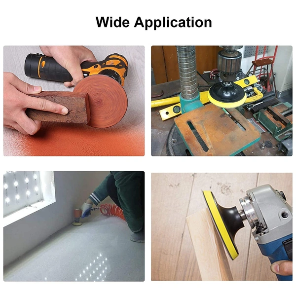 DIY Crafts 3 Pcs, Only Backing Pad, Drill Aapter for Polishing pad & Hook Loop Backer Plate & Polisher Universal M10/14 Thread Drill Adopter Competible ((3 Pcs, Only Backing Pad) - 3 Pcs, Only Backing Pad
