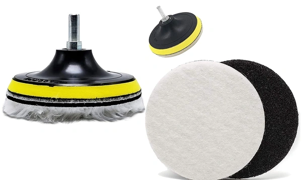 DIY Crafts 2 Pcs, 7" inch Felt Pad Only, Felt Pad Only For UR Cerium Oxide Glass 9 Oz Mesh Cerium Oxide Optical Glass Polishing Compound Powder Windscreen Glass Clea (2 Pcs, 7" inch Felt Pad Only) - 2 Pcs, 7" inch Felt Pad Only