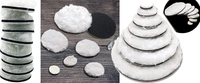 DIY Crafts 4 Pcs, 5" inch Fur Wool Pad Only, Fur Wool Pad Only 100 Grm Cerium Oxide Powder/TREO 95% / 2.5 microns / 1.75oz Polishing Powder Car (4 Pcs, 5" inch Fur Wool Pad Only) - 4 Pcs, 5" inch Fur Wool Pad Only