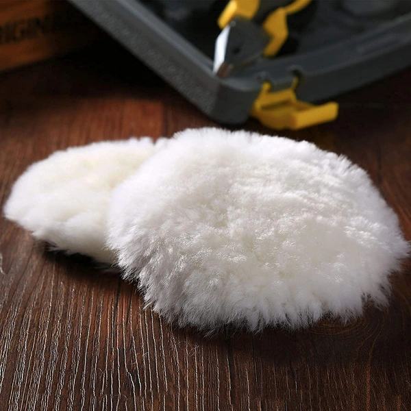 DIY Crafts 2 Pcs, 5" Only Wool Pad, Only Wool Pad Wheel Polishing Pad Woolen Polishing Waxing Backer Pads M10/14 Drill Universal Dril(2 Pcs, 5" Only Wool Pad) - 2 Pcs, 5" Only Wool Pad
