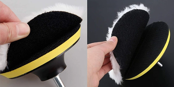 DIY Crafts 4 Pcs, 3" inch Backing Pad Only, Drill Buffing Sponge Pads Felt Polishing Pads Woolen Buffer Thread Drill Adapter Shank Drill Thread Sucker Wool Cl (4 Pcs, 3" inch Backing Pad Only) - 4 Pcs, 3" inch Backing Pad Only