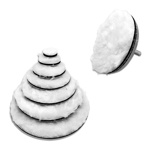 DIY Crafts 4 Pcs, 4"inch Fur Felt Pad Only, Fur Felt Pad Only For Your Kit Backer Nut Drill Buffing Polishing Woolen Buffer Thread Drill Adapter Shan(4 Pcs, 4"inch Fur Felt Pad Only) - 4 Pcs, 4"inch Fur Felt Pad Only