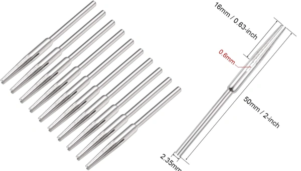 DIY Crafts 4 Pcs, Split Mandrel, 2.35mm Shank Split Mandrel Tapered Sandpaper Holder for (4 Pcs, Split Mandrel) - 4 Pcs, Split Mandrel