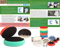 DIY Crafts 450 Grm, 7"inch Kit, Windshield Glass 1-7" Drill Buffing Buffer Polishing Pad Kit, M10/14 Backing Pad Adapter Power Tools Polishing Pads Exterior Paint C (450 Grm, 7"inch Kit) - 450 Grm, 7"inch Kit