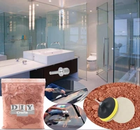 DIY Crafts 400 Grm, 5" inch Kit, Wool + Felt + Backer Pad Hoop Loop + Cerium Oxide Powder/TREO 2.5microns/1.75oz Polishing Buffing Powder Wheel Pad + Unive (400 Grm, 5" inch Kit) - 400 Grm, 5" inch Kit