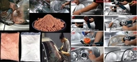 DIY Crafts 400 Grm, 5" inch Kit, Wool + Felt + Backer Pad Hoop Loop + Cerium Oxide Powder/TREO 2.5microns/1.75oz Polishing Buffing Powder Wheel Pad + Unive (400 Grm, 5" inch Kit) - 400 Grm, 5" inch Kit