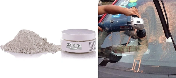DIY Crafts 400 Grm, Off White, Composite Polishing Tero Cerium Oxide Powder Office Ceramic Tiles Windows Mirror Home Office Window Balcony Look Old Glass Cleaning Powder (400 Grm, Off White) - 400 Grm, Off White