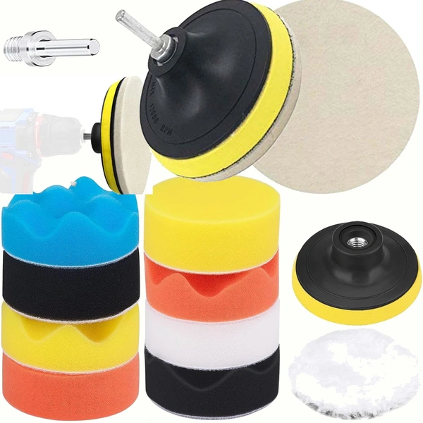 DIY Crafts 40x, 5"inch, Mini 1-3"inch Choice 1-7"inch Cone Sponge Buffing Waxing Pads Drill Adapter for Tight Area Detailing Polishing Waxing Sealing Glaze DIY Accessory+Mini Vairable (40x, 5"inch) - 40x, 5"inch