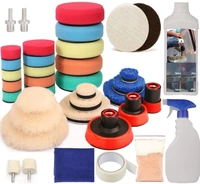 DIY Crafts 350 Grm, 2" inch Kit, 9-15x Polishes Set 1/2/3 Inch Drill Buffing Buffer Polishing Pad Kit, M14 Backing Pad Adapter Power Tools Polishing Pads Exteri (350 Grm, 2" inch Kit) - 350 Grm, 2" inch Kit