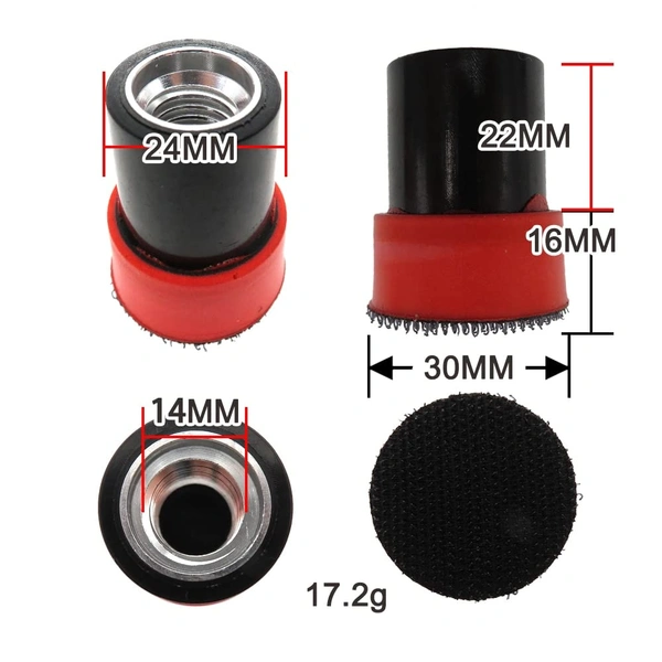 DIY Crafts 4x, 3"inch Backer Plate, Red/White/Black Backer Pad Only For Buffing Polishing Car Tight Area Detailing Polishing Waxing Sealing Glaze Car Headlights Door Handles (4x, 3"inch Backer Plate) - 4x, 3"inch Backer Plate