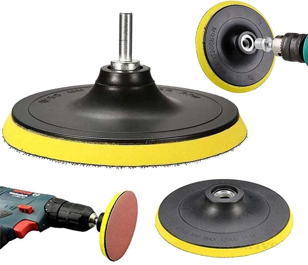 DIY Crafts 4x, 4" inch Backer Pad + Universal Nut, Buff Backing Pad Hook Loop Pad Drill Attachment Universal Nut Sanding Disc for Wood,Metal Leather R(4x, 4" inch Backer Pad + Universal Nut) - 4x, 4" inch Backer Pad + Universal Nut