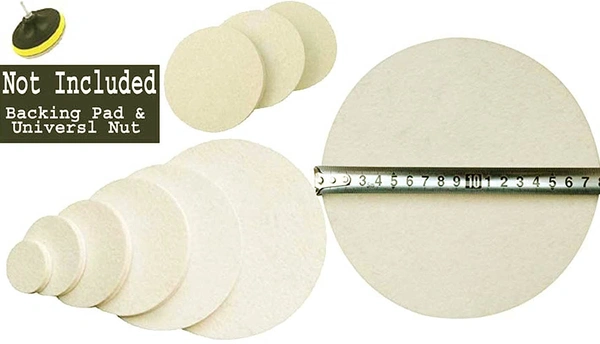DIY Crafts 4x, 4" inch Only Felts Pad, Density Felt Pad Only For Your Kit/Set Sponge & Felt Polishing Pad Buffing Backing Plate Tools DIY Clean (4x, 4" inch Only Felts Pad) - 4x, 4" inch Only Felts Pad