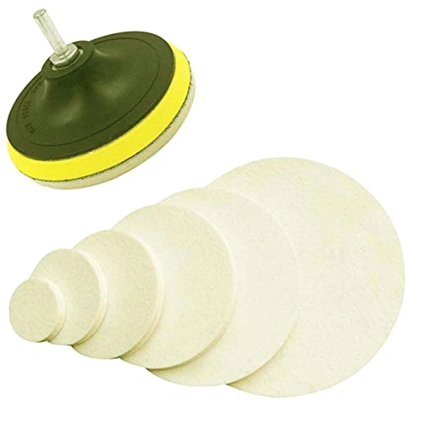DIY Crafts 4x, 4" inch Only Felts Pad, Density Felt Pad Only For Your Kit/Set Sponge & Felt Polishing Pad Buffing Backing Plate Tools DIY Clean (4x, 4" inch Only Felts Pad) - 4x, 4" inch Only Felts Pad