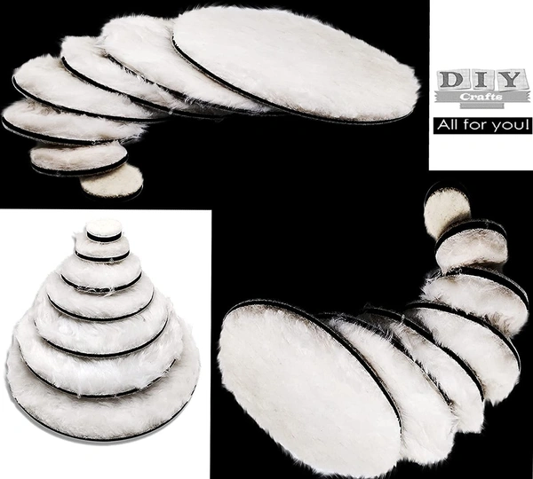 DIY Crafts 4x, 4"inch Density Fur Flet Pad Only, Density Fur Flet Pad Only For Your Kit Buffing Pad Wool Pad Felt Pads Universal Drill Adapte (4x, 4"inch Density Fur Flet Pad Only) - 4x, 4"inch Density Fur Flet Pad Only