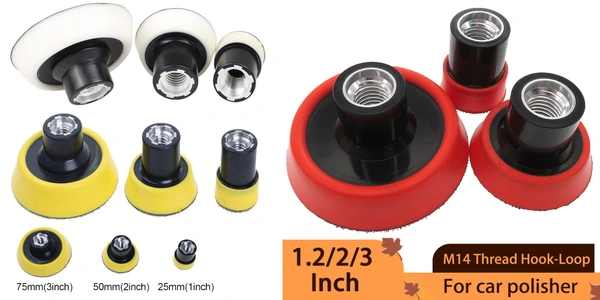 DIY Crafts Red/White/Black Backer Pad Only For Buffing Polishing Car Tight Area Detailing Polishing Waxing Sealing Glaze Car Headlights Door Handles Scratch (Backer Pad Only) (2x, 6"inch Backer Plate) - 2x, 6"inch Backer Plate