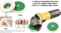 DIY Crafts 4x Felt Disc, 1x Polish Paste, Wool Felt Polishing Wheel Disc Kit Comes Buffing Polishing Cutting Compound for Polish Stainless Steel Metal Marble Glass Cer(4x Felt Disc, 1x Polish Paste) - 4x Felt Disc, 1x Polish Paste