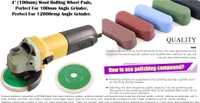 DIY Crafts 4x Felt Disc, 1x Polish Paste, Wool Felt Polishing Wheel Disc Kit Comes Buffing Polishing Cutting Compound for Polish Stainless Steel Metal Marble Glass Cer(4x Felt Disc, 1x Polish Paste) - 4x Felt Disc, 1x Polish Paste