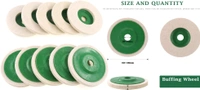 DIY Crafts 4x Felt Disc, 1x Polish Paste, Wool Felt Polishing Wheel Disc Kit Comes Buffing Polishing Cutting Compound for Polish Stainless Steel Metal Marble Glass Cer(4x Felt Disc, 1x Polish Paste) - 4x Felt Disc, 1x Polish Paste