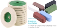 DIY Crafts 4x Felt Disc, 1x Polish Paste, Wool Felt Polishing Wheel Disc Kit Comes Buffing Polishing Cutting Compound for Polish Stainless Steel Metal Marble Glass Cer(4x Felt Disc, 1x Polish Paste) - 4x Felt Disc, 1x Polish Paste