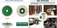 DIY Crafts 4x Felt Disc, 1x Polish Paste, Wool Felt Polishing Wheel Disc Kit Comes Buffing Polishing Cutting Compound for Polish Stainless Steel Metal Marble Glass Cer(4x Felt Disc, 1x Polish Paste) - 4x Felt Disc, 1x Polish Paste