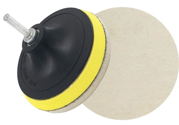 DIY Crafts 4X, Soft Felt Pad, 7" inch Soft Wool Pad for Window Cleaning Polishes Windshields Car Windows Easy Use Wheel Cerium Oxide Powder Scratch (Only (4X, Soft Felt Pad) - 4x, Soft Felt Pad